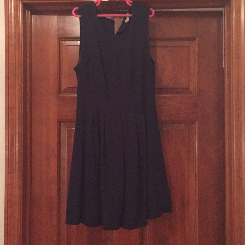 Stylish navy pleated dress